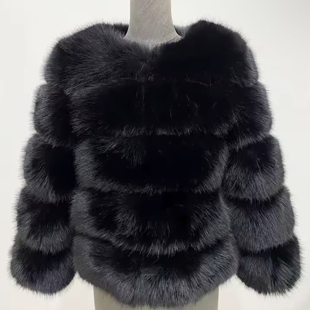 Faux Fur Row Jacket