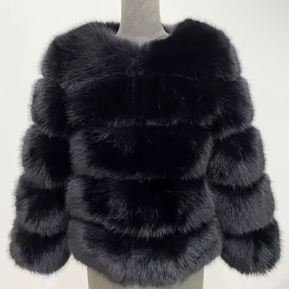 Faux Fur Row Jacket